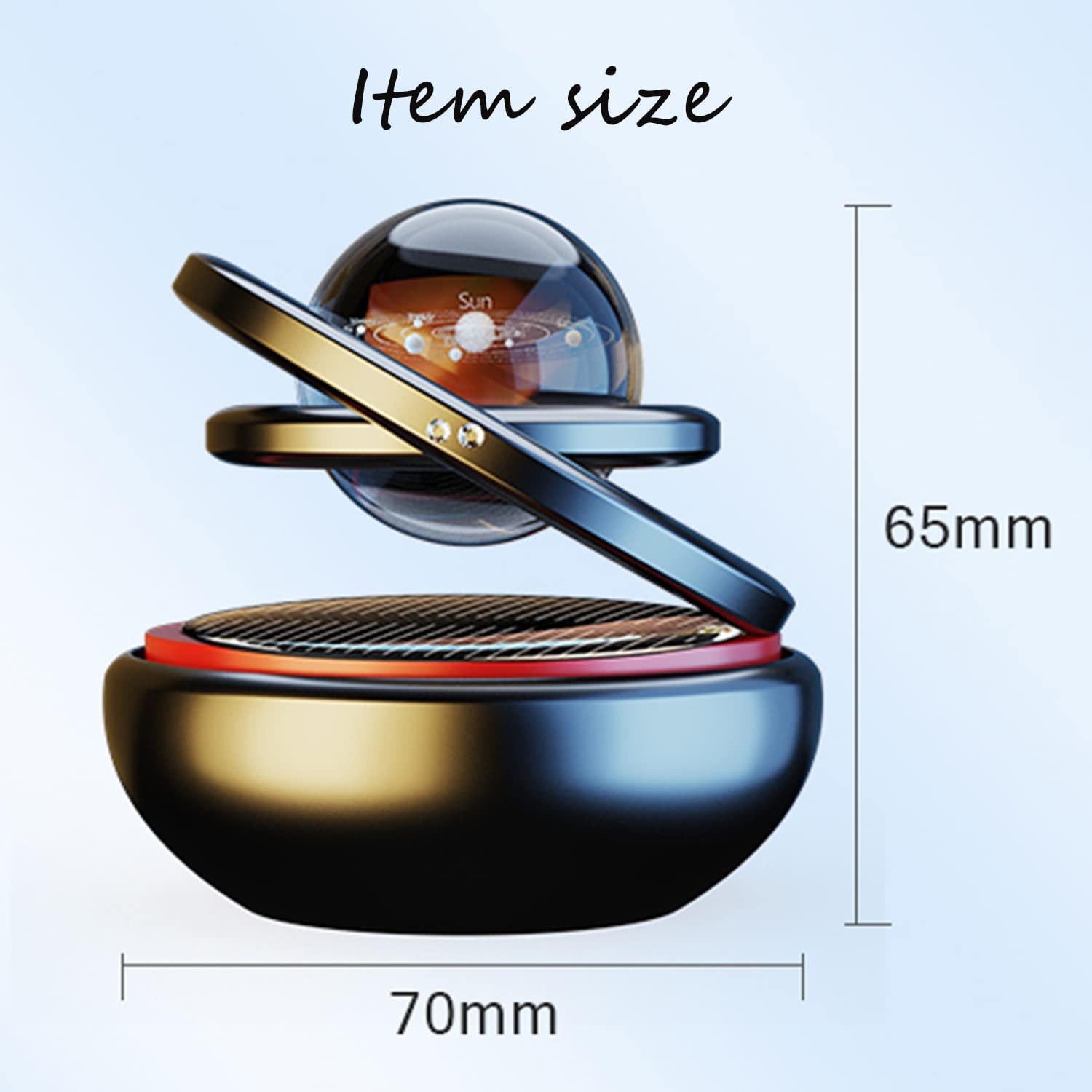 Kwak'S Car Air Freshener Solar Energy Air Purifier For Car Interior Autorotation Decoration Accessories(Red)