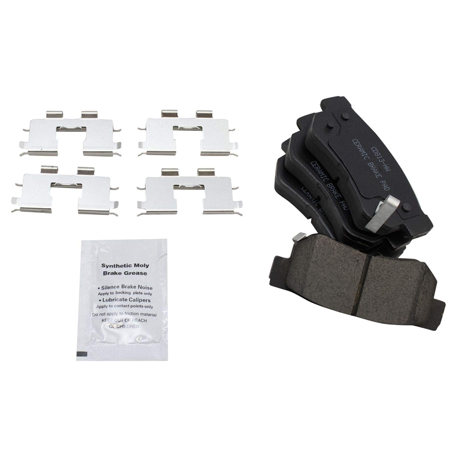 Trq Rear Brake Pad & Rotor Kit Brake Pads Brake Rotor Ceramic Compatible With 2009 Hyundai Azera 2006-2008 Sonata