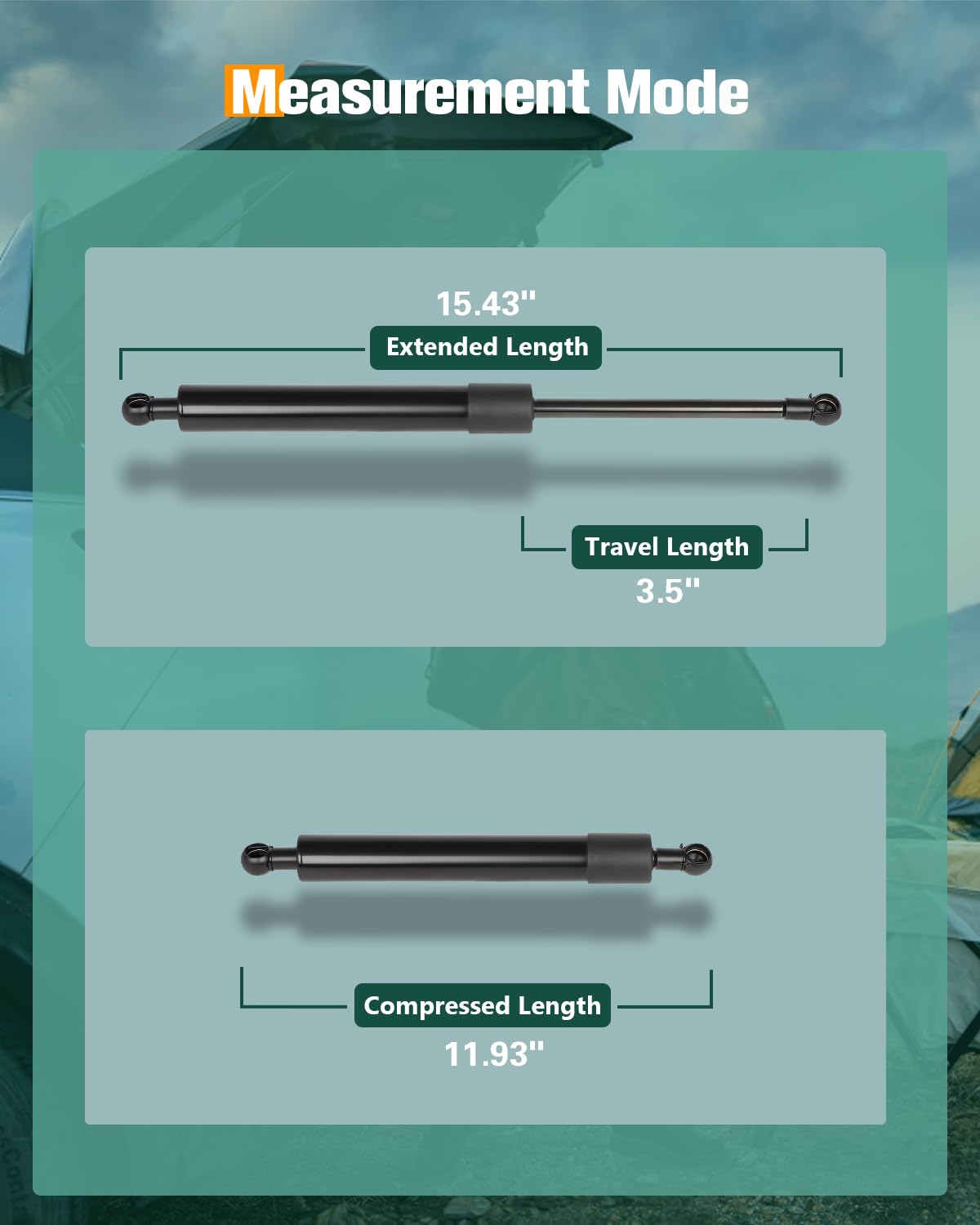 Scitoo 6849 2Pcs Lift Supports 15.43'' Fit For Cadillac For Cts 2010-2014 Shock Struts Liftgate