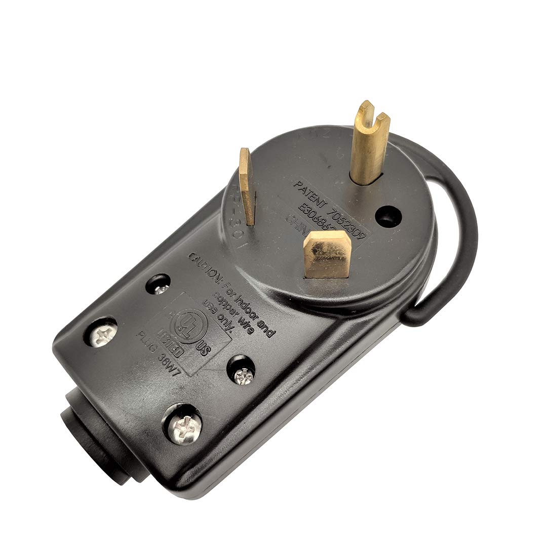 Parkworld 691609 Rv 30Amp Replacement Power Assembly Tt-30P Male Plug With Handle