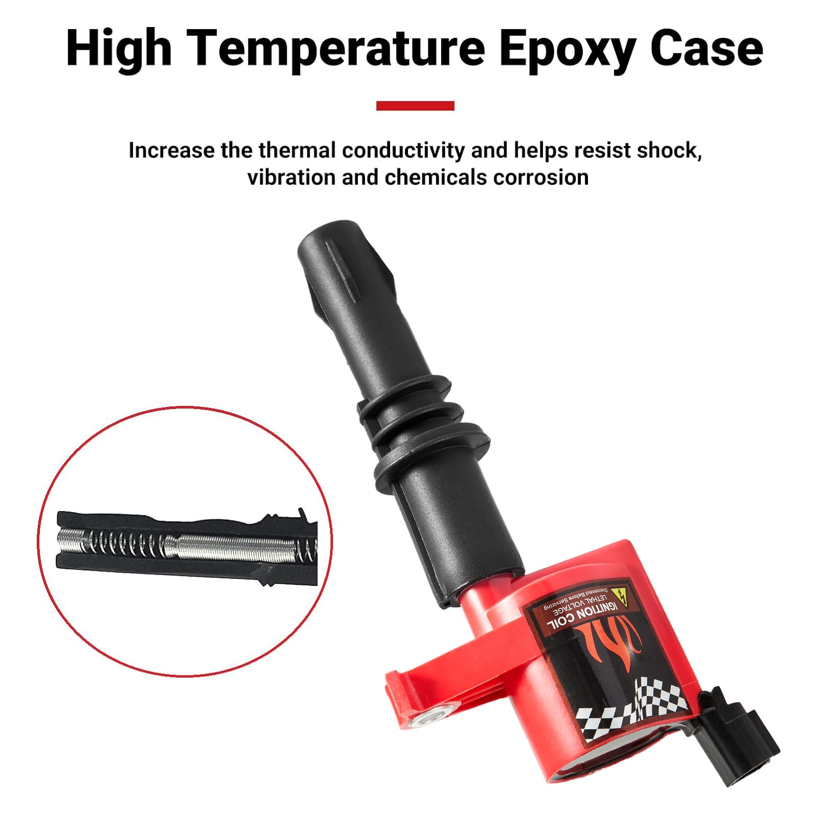 Carbole Dg511 Ignition Coils Compatible With 1999-2008 Ford F250 F350 Super Duty Lincoln Mercury V8 V10 4.6L 5.4L 6.8L Replaceme
