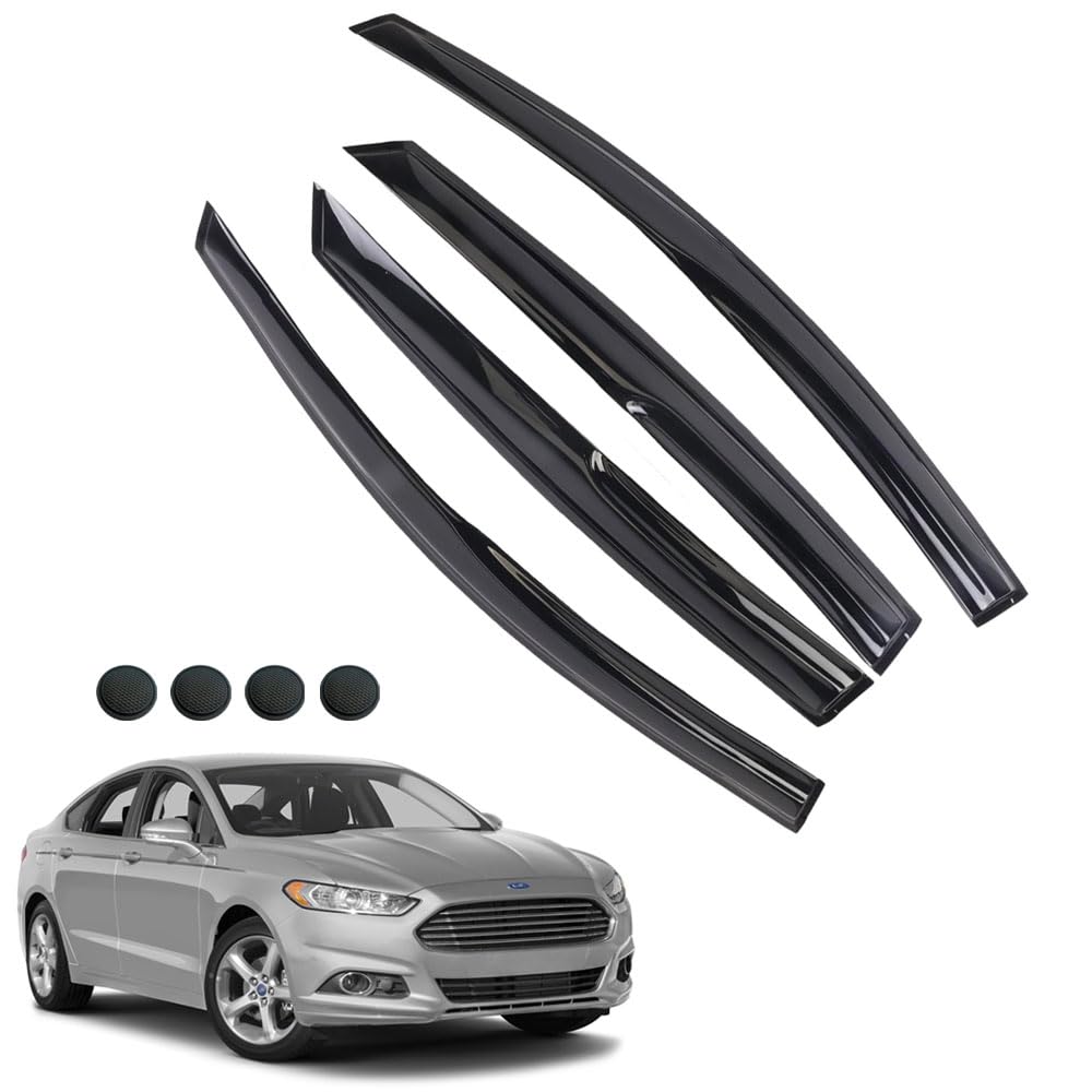 Rain Guards For Fusion 2013-2020, Tape-On Side Window Deflectors For Fusion, Window Visors For Ford Cars, For Ford Car Accessori