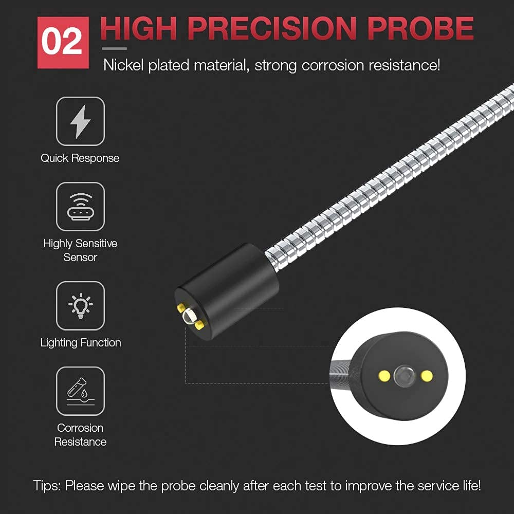 Brake Fluid Tester, Auto Brake Diagnostic Testing Tool, Hydraulic Fluid/Liquid/Oil Moisture Analyzer With 9 Led Indicators For D