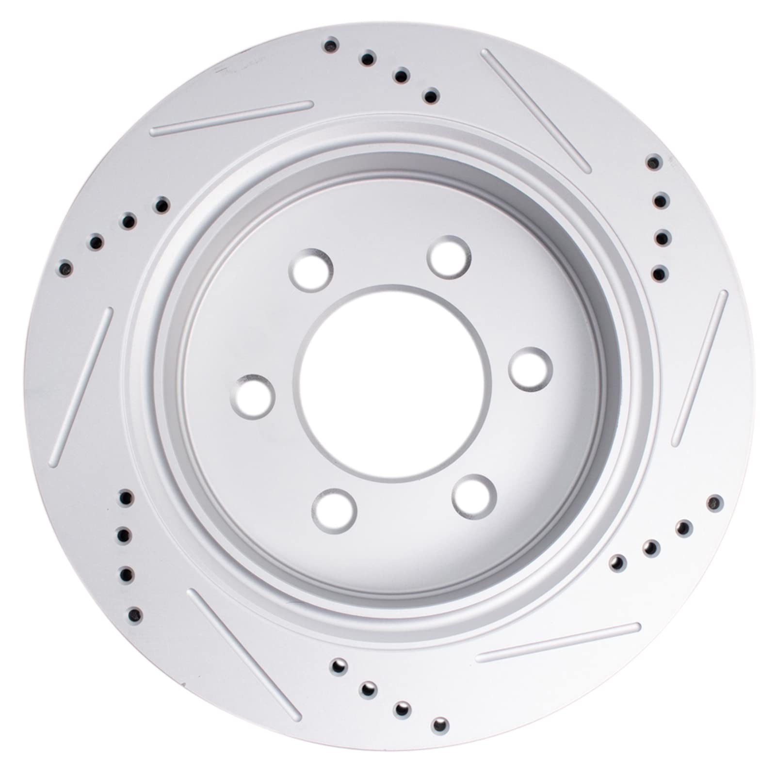 Trq Rear Performance Brake Rotors Set Premium G-Coated Cross Drilled & Slotted Compatible With 2015-2017 Ford F-150