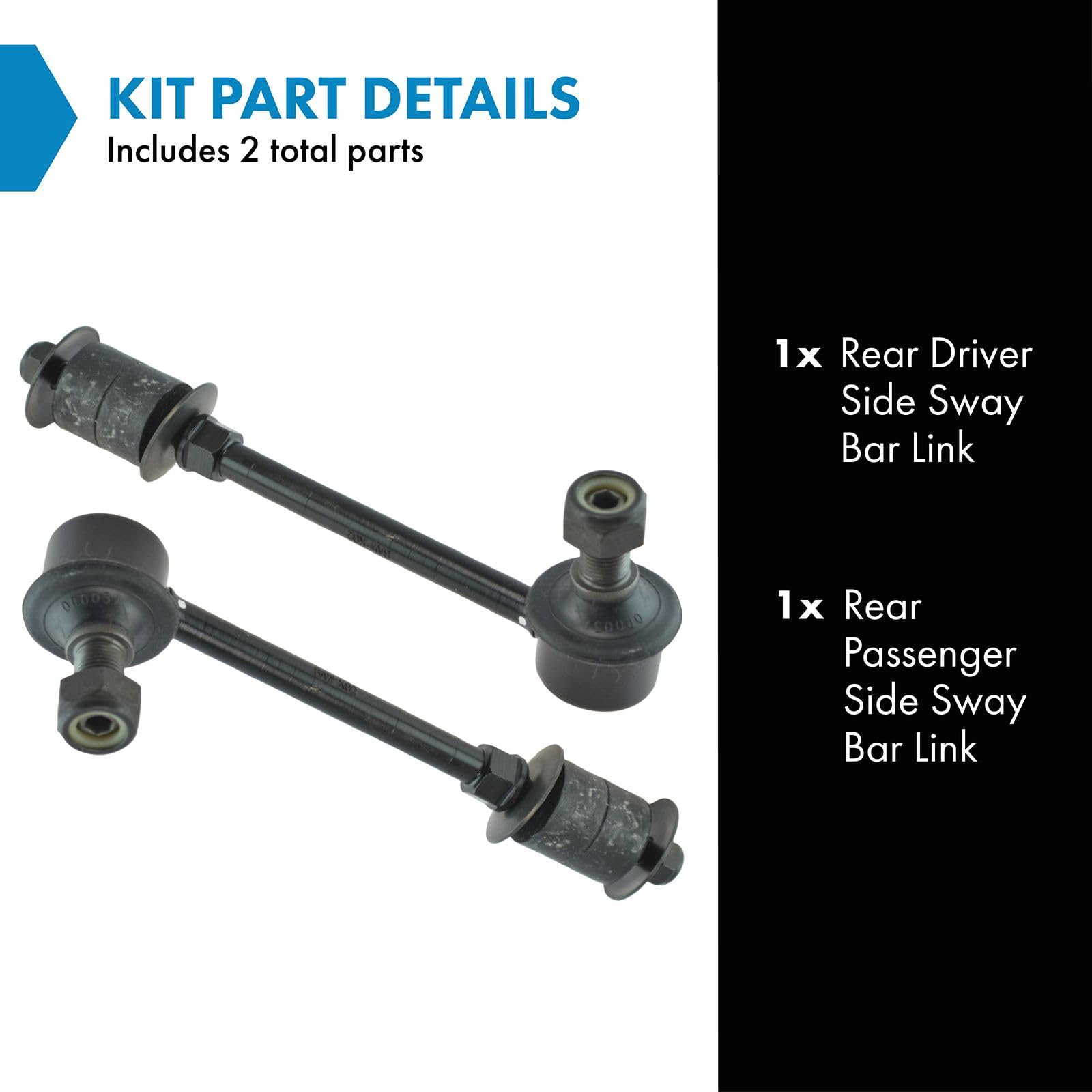 Trq Rear Sway Bar Stabilizer Link Set Compatible With 2003-2009 Lexus Gx470 2003-2022 Toyota 4Runner 2007-2014 Fj Cruiser