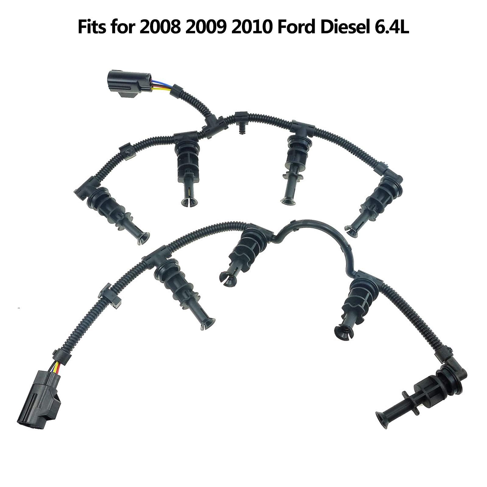 Tikscience Glow Plug Wire Wiring Harness, Fits For Ford F-250 F-350 F-450 F-550 2008 2009 2010 Diesel Super Duty 6.4L Engine,Lef