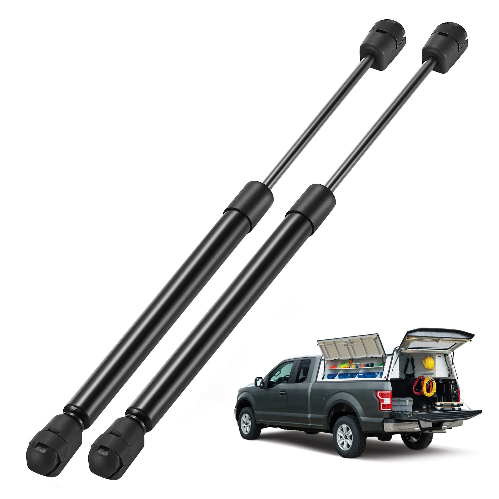 Bdfhyk C16-22360 13 Inch 35 Lb/156N Gas Shocks Struts For Camper Shell Side Window, Pickup Truck Toolbox, Aluminum Weatherguard
