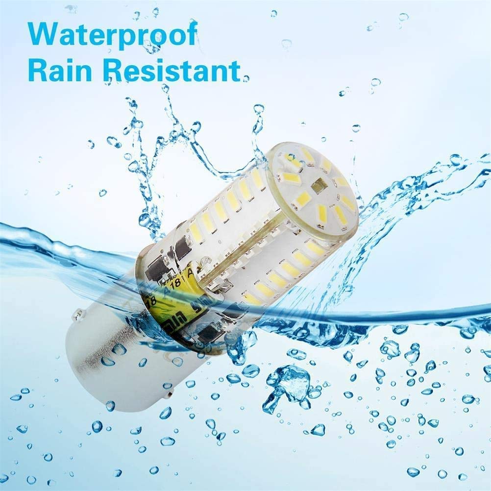 1142 Ba15D Led Bulb White, Low Voltage 12V 1004 1076 1130 1142 1176 Led Light Bulb, 5W Double Contact Bayonet Waterproof 6000K, Equivalent 35W, For Rv Trailer, Camper, Marine (Pack Of 2)
