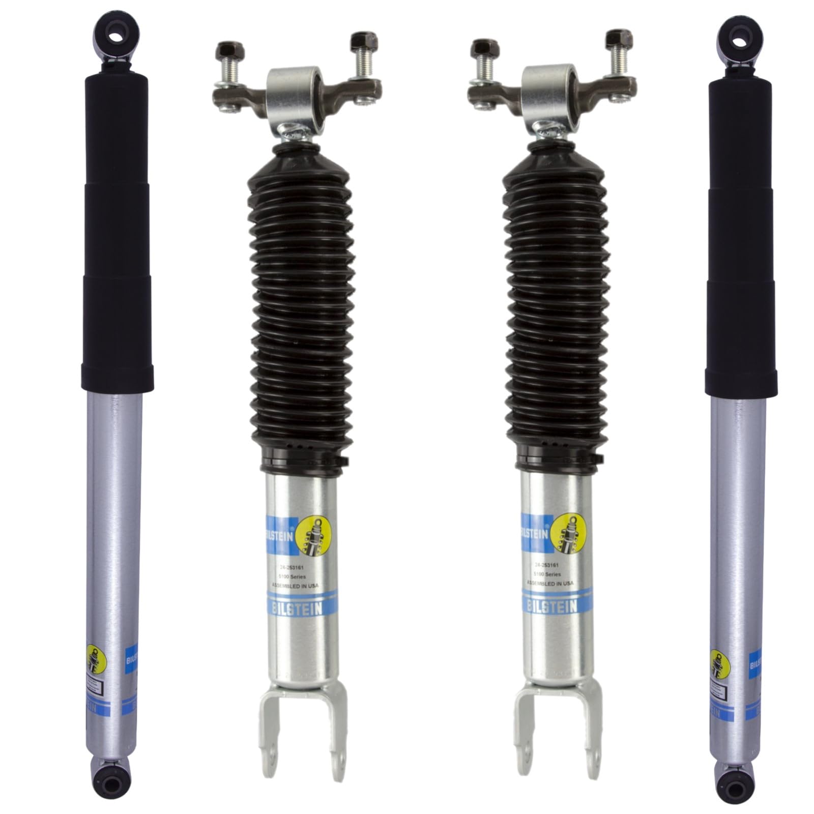 Bilstein 24-196468 24-253161 Set Of Front & Rear Monotube Shocks Fits 2011 2024 Silverado Sierra 2500 3500 Hd With 1.5'' Front L