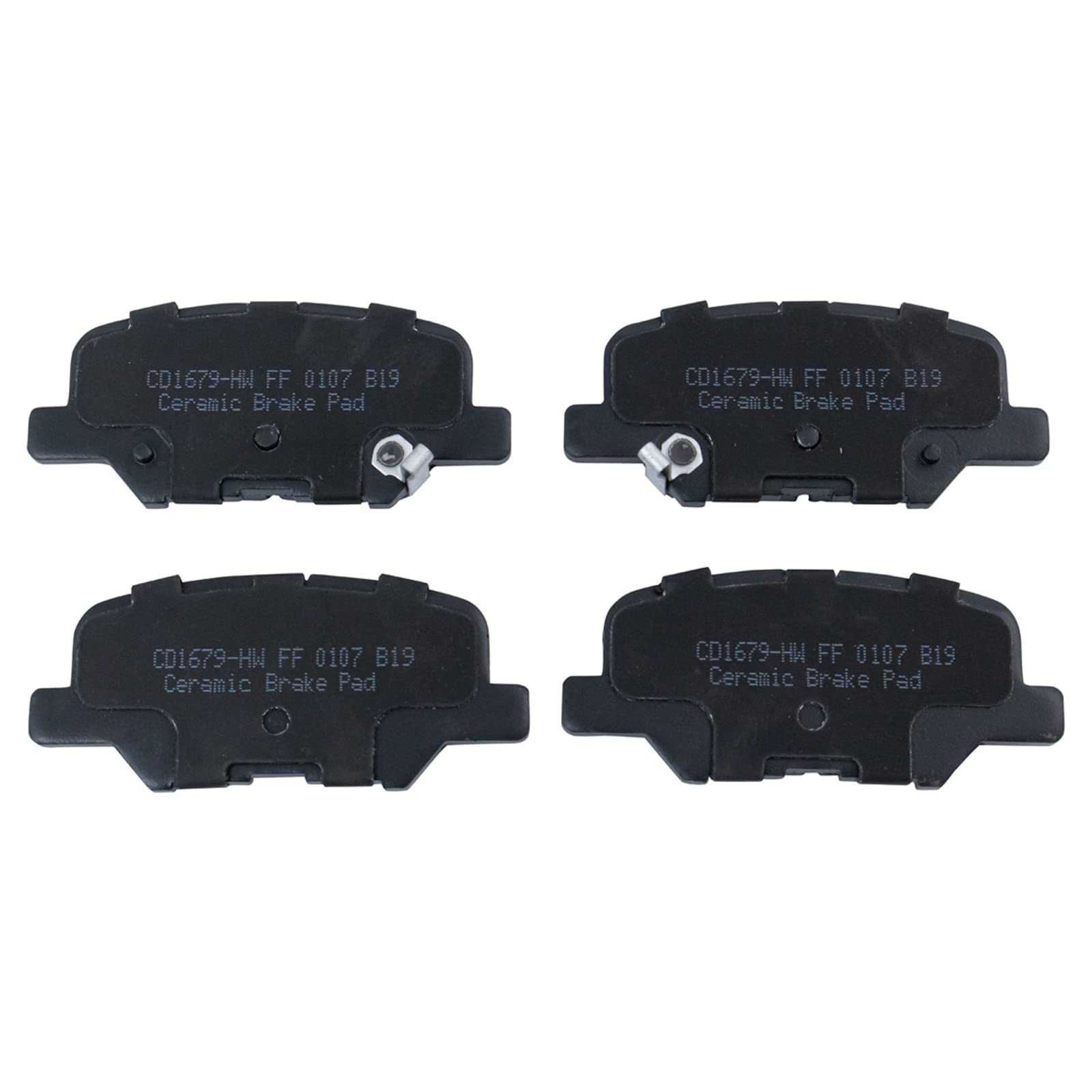 TRQ Rear Brake Pads Ceramic Compatible with 2014-2016 Mazda 3 2014-2015 6 2013-2019 Mitsubishi Outlander 2013-2020 Outlander Spo