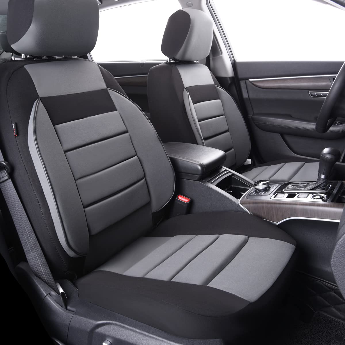 CAR PASS 6PCS Elegance Universal Fit Two Front Car Seat Covers Set ,Foam Back support,Airbag Compatible,Fit for suvs,sedans,cars