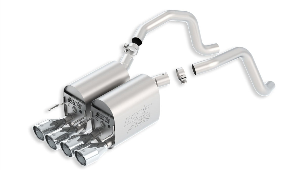 BORLA 11816 Axle-Back System for 2005-2008 Chevrolet Corvette (C6) 6.0L/ 6.2L V8 AT/MT 2 Dr Coupe/Convertible. Will Fit Vehicles