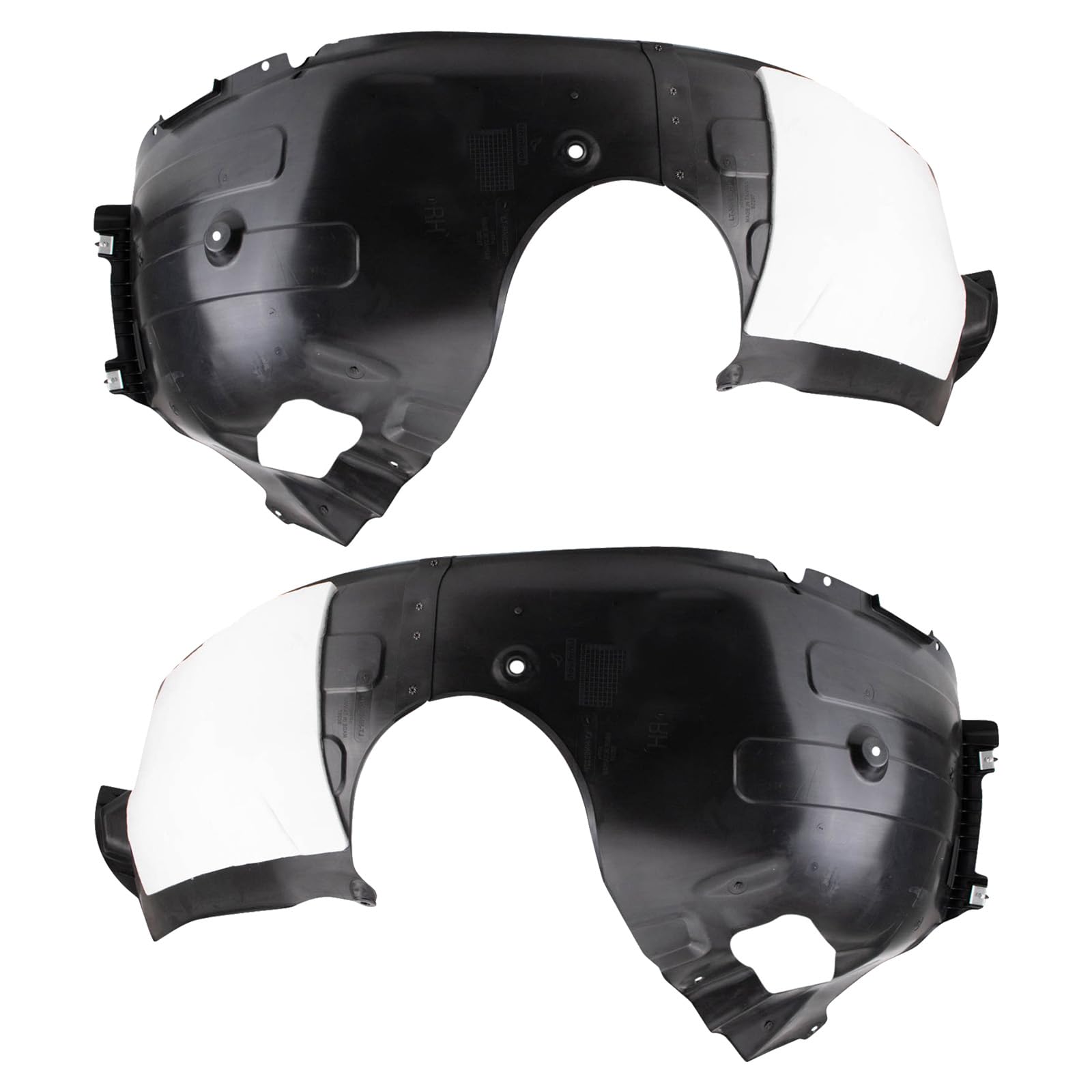 Trq Front Inner Fender Liner Set Compatible With 2020 Hyundai Sonata Hy1248182 Hy1249182