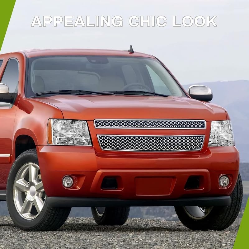 Autosaver88 Headlights Assembly Compatible With 2007-2013 Chevy Avalanche /07-14 Chevrolet Suburban Tahoe Halogen Model Replacem