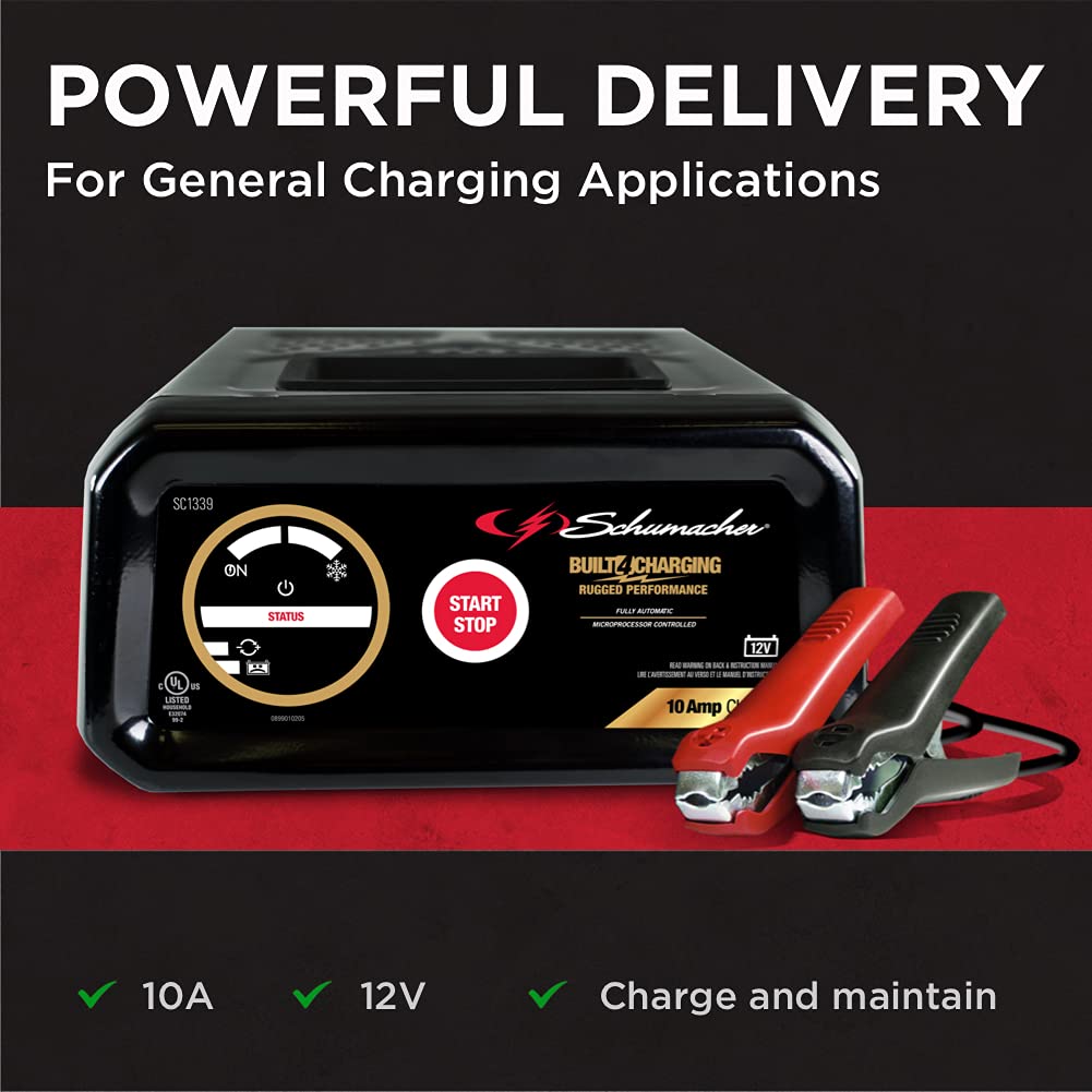 Schumacher Sc1339 12V Fully Automatic Battery Charger And 10A Maintainer