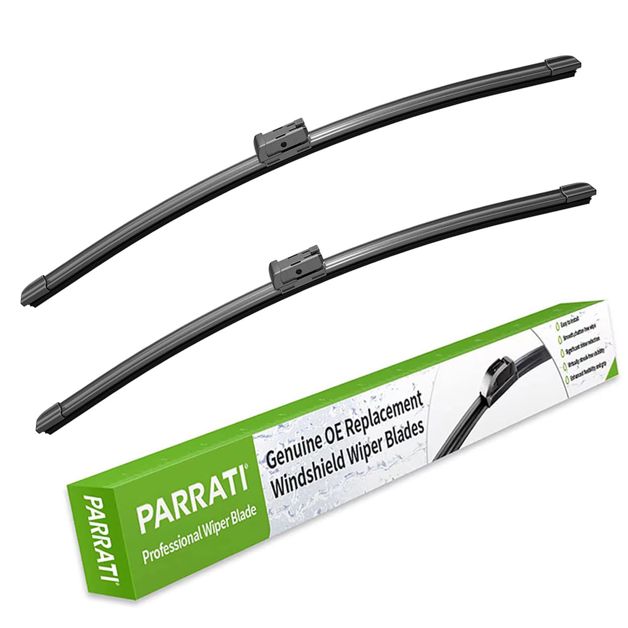 Parrati 24 Inch & 21 Inch Of High Performance Premium All-Season Automotive Replacement Front Windshield Wiper Blades For 2009-2