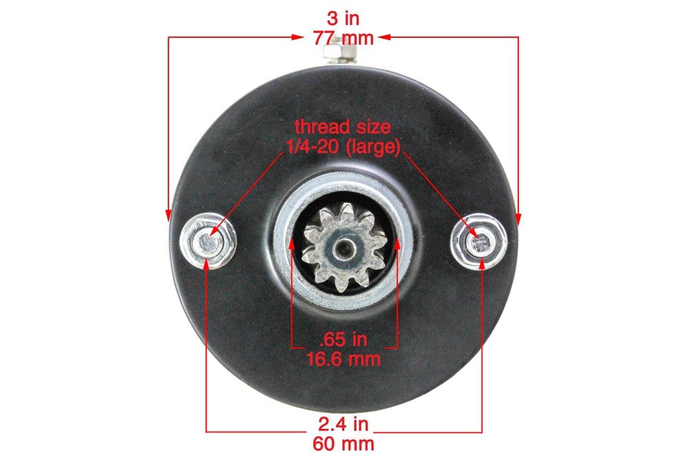 RAREELECTRICAL NEW 12 VOLT STARTER MOTOR COMPATIBLE WITH HARLEY DAVIDSON XLH XLCH SPORTSTER 1000CC 1975-1985 PRESTOLITE 3145866B 31458-66B P66A