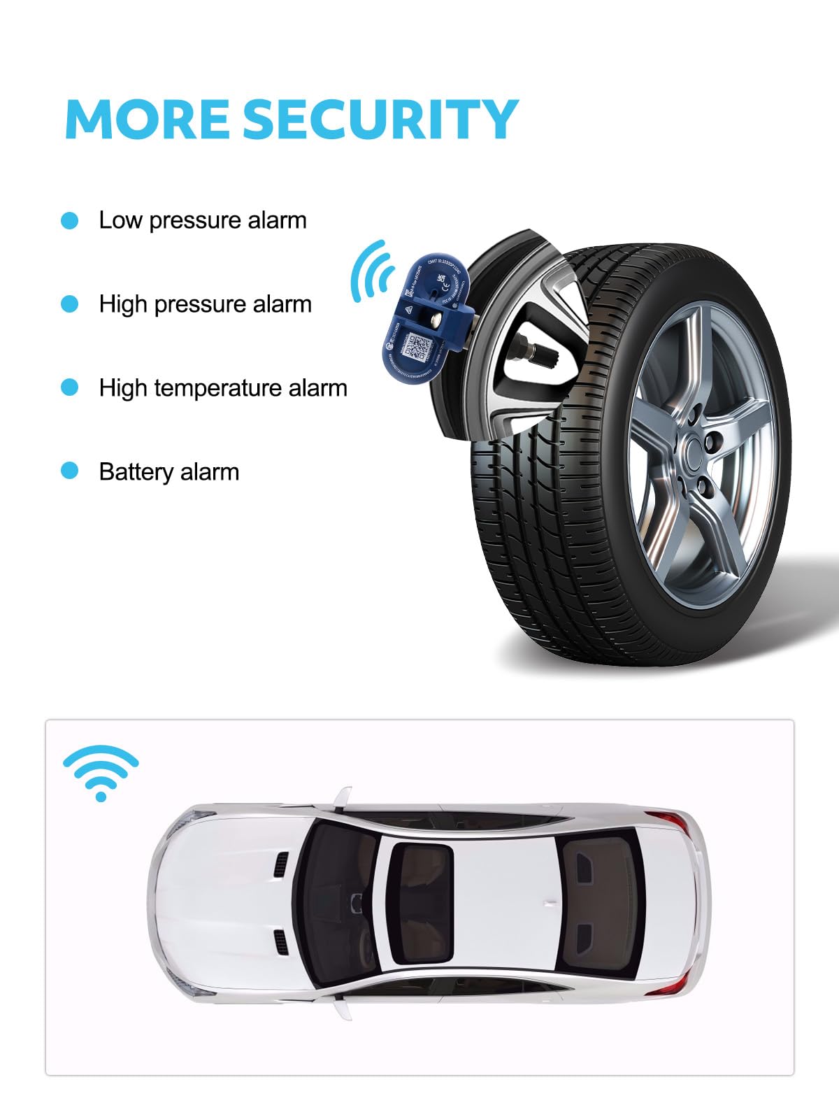 TAUTOY 1 PCS Tesla Bluetooth TPMS Sensor Tire Pressure Monitoring System Sensor Compatible with Model 3, Model Y, Model S, Model