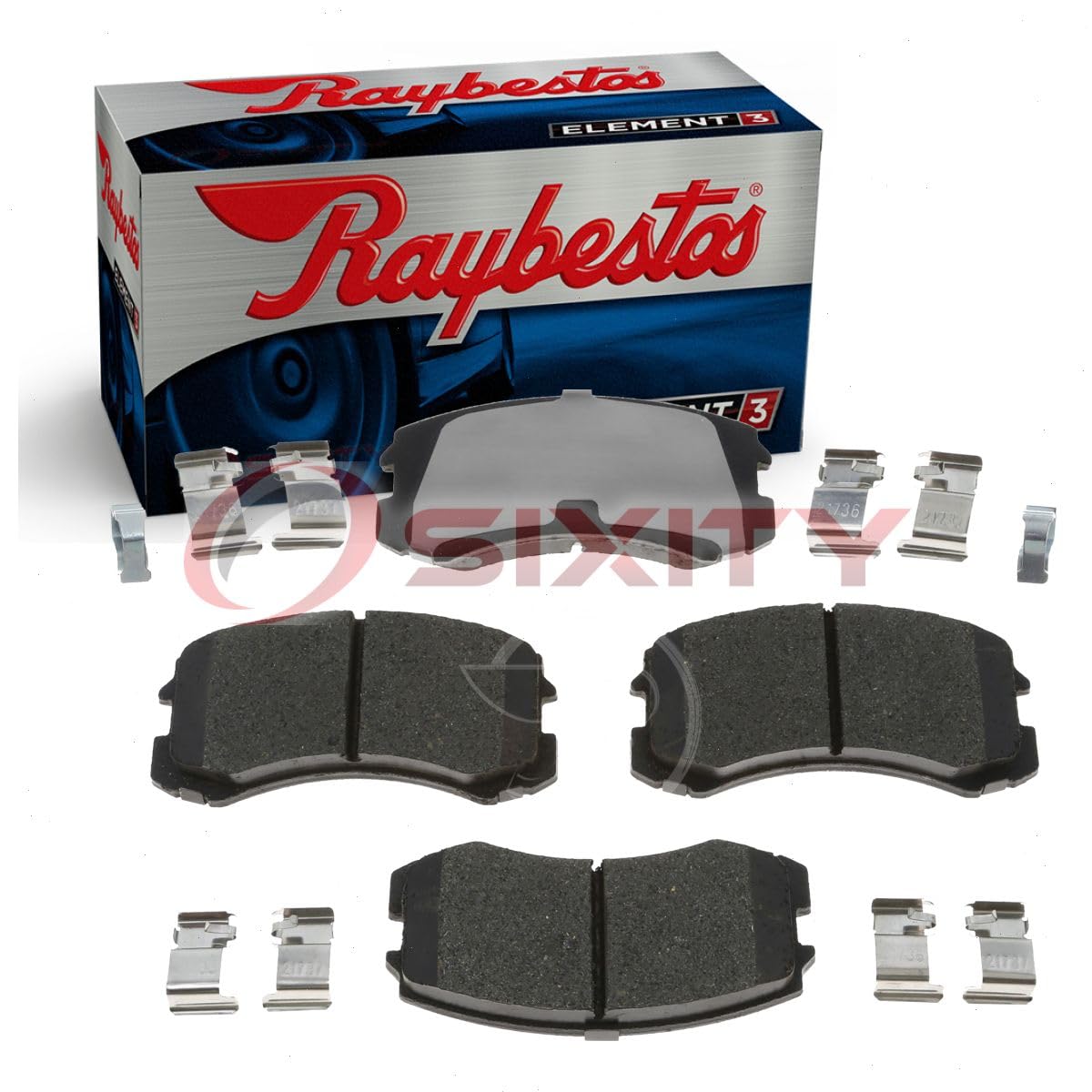 Raybestos Premium Raybestos Element3 Eht Replacement Front Brake Pad Set For Select 2002-2007 Mitsubishi Lancer