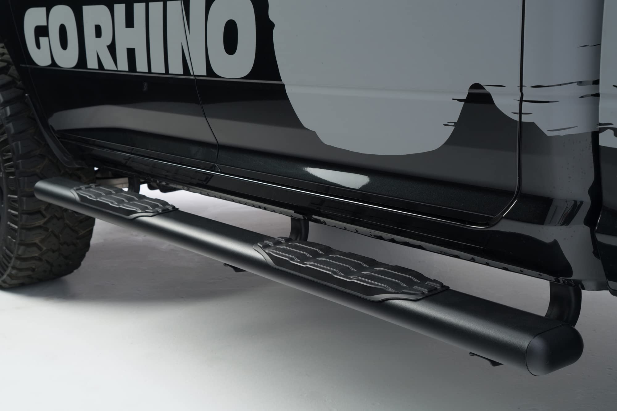 Go Rhino 105439987T 5 1000 Series Side Steps With Mounting Brackets Kit For Ram 15-18 1500, Ram 19-23 1500 Classic (Crew Cab Pickup)