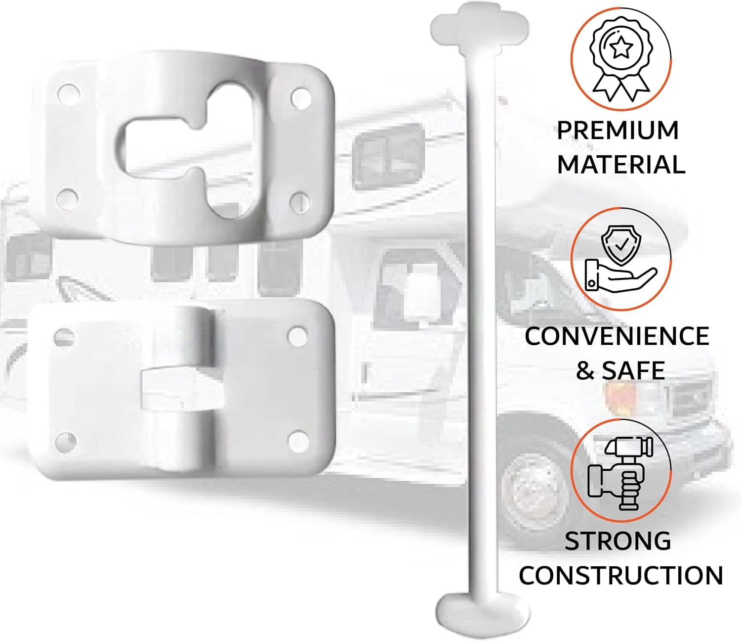 Nu-Set | Rv010 Rv Door Holder | 2 Pieces | Rv Accessories & Door Hardware (White)