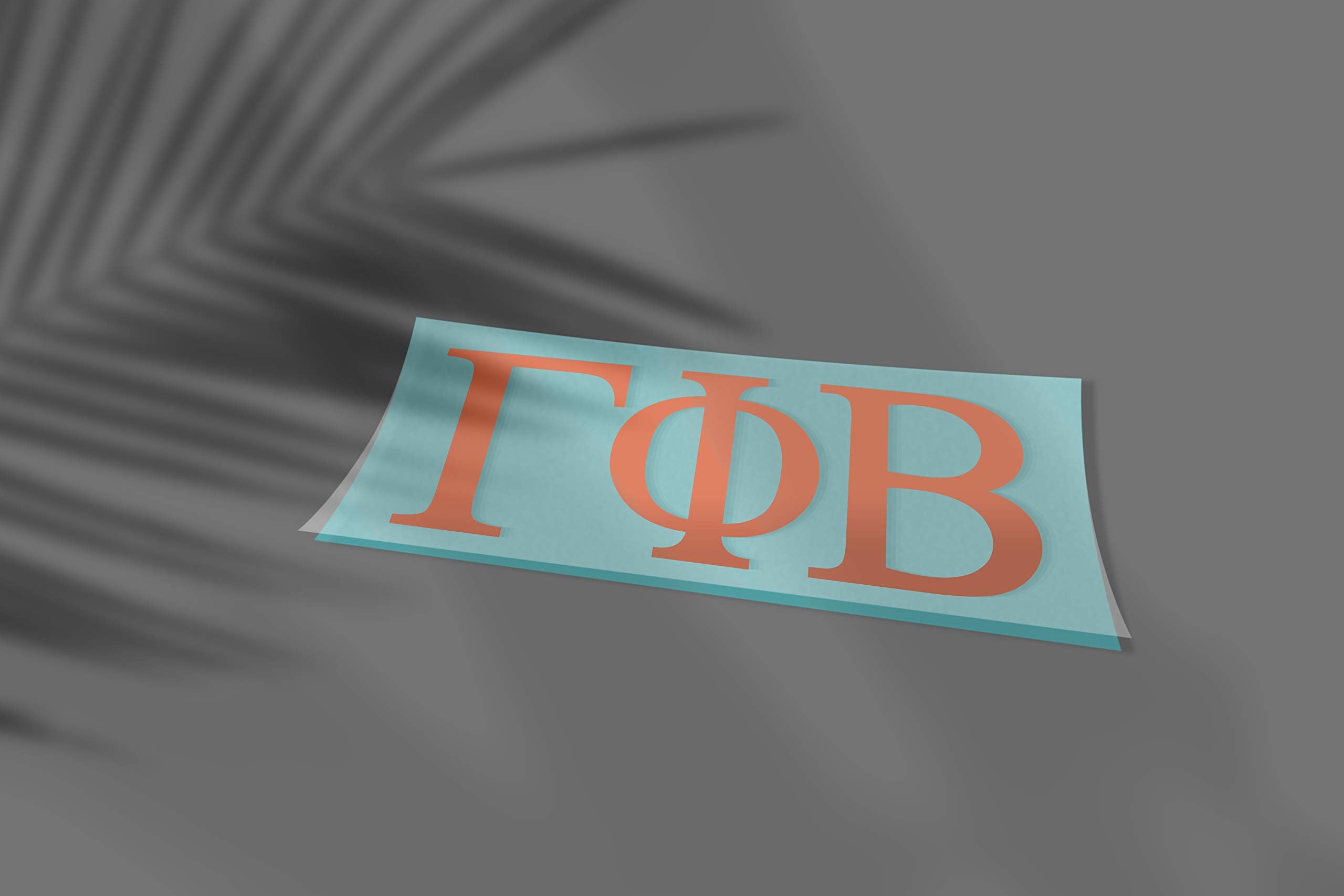 Pro-Graphx Gamma Phi Beta Greek Sorority Sticker Decal, 2.5 Inches Tall, Coral