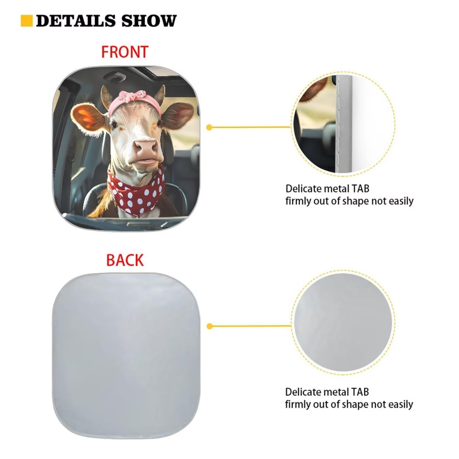 Renewold Funny Cow Animal Driving Car Windshield Sun Shade Auto Front Window Sunshade Keep Vehicle Cool Sun Visor Shield For Mos