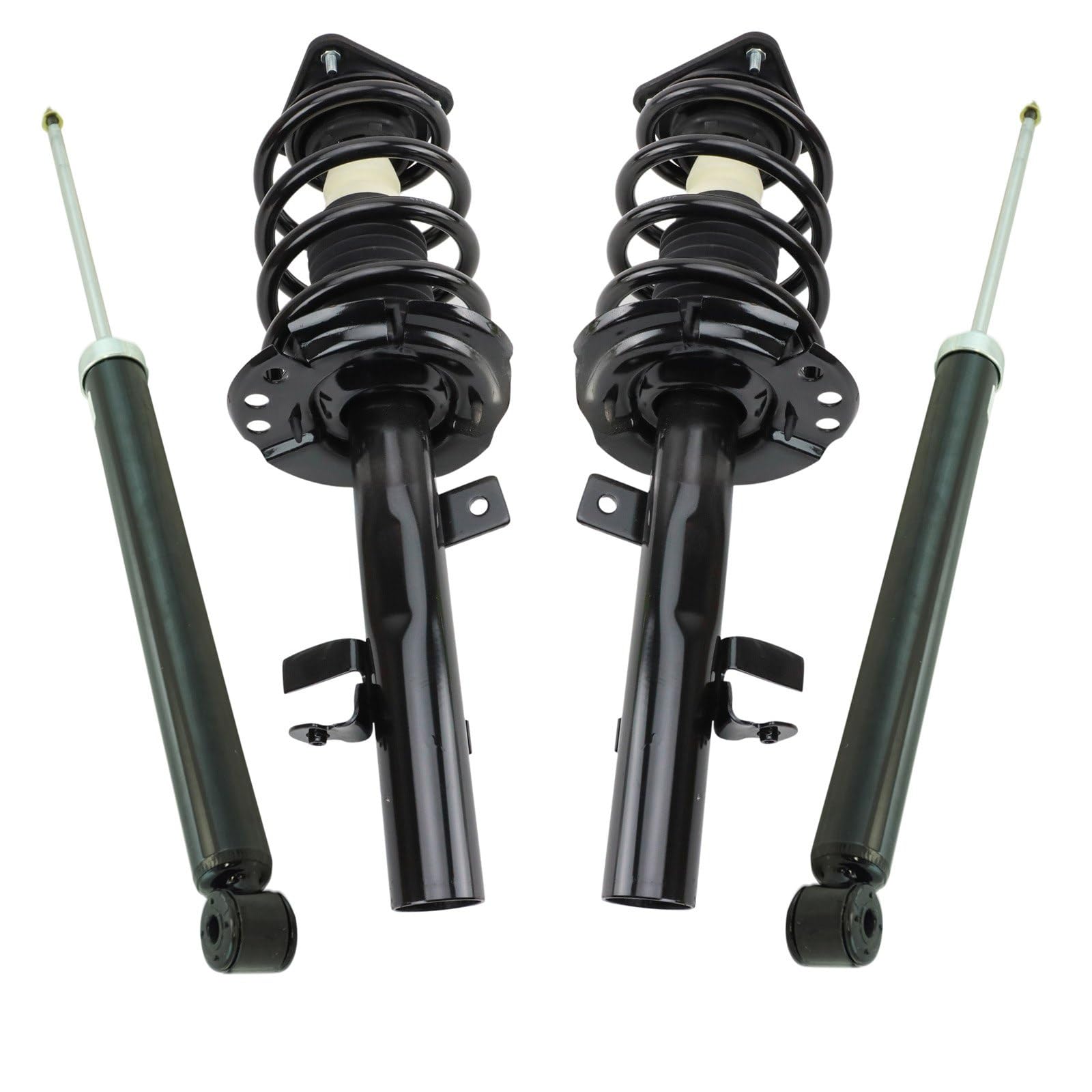 Trq Front And Rear Complete Strut Assembly & Shock Absorber Kit Complete Strut & Coil Spring Assembly Compatible With 2015-2019 