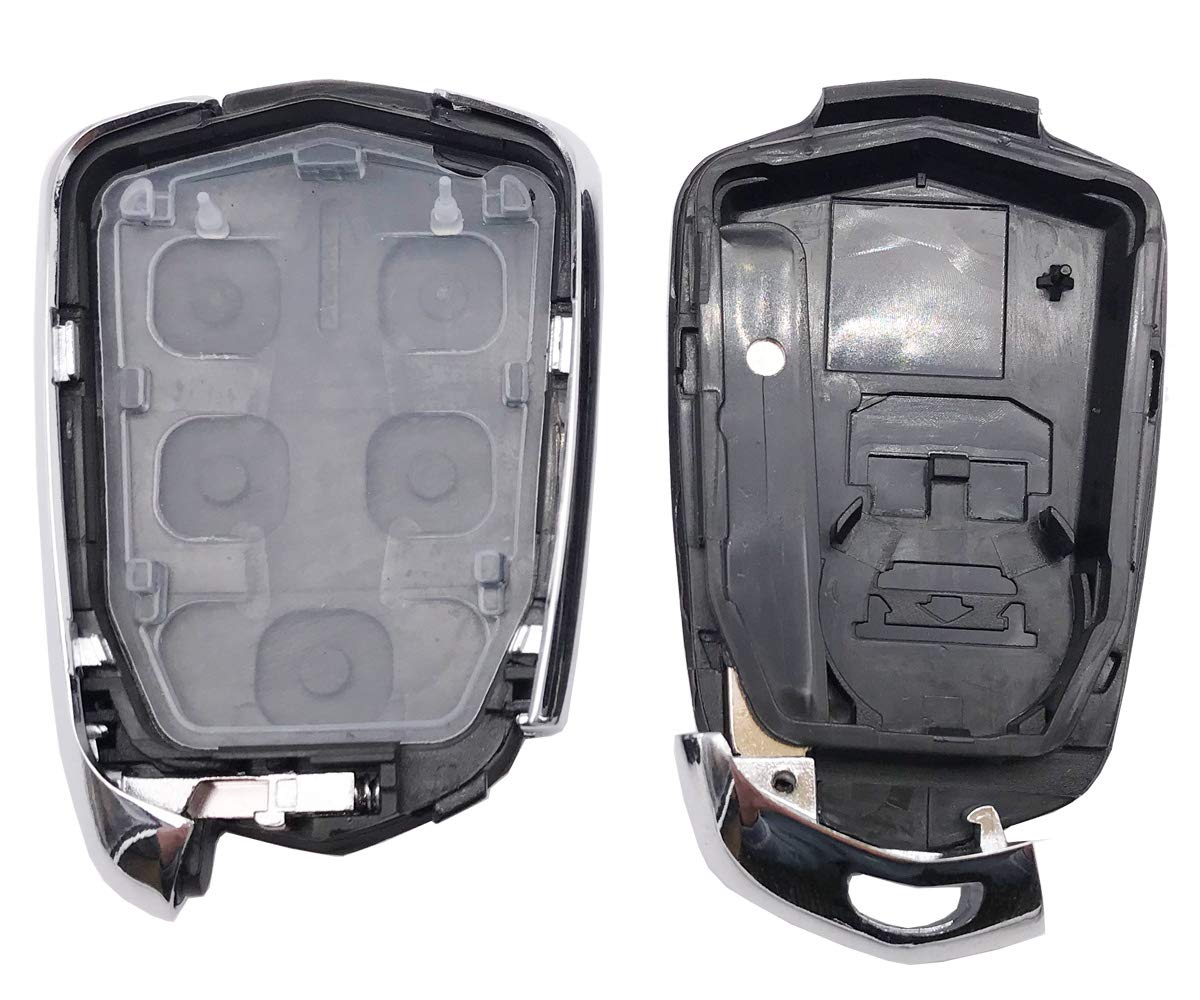 4 Buttons Replacement Key Fob Cover Case Fit For 2015-2019 Cadillac Escalade Cts Srx Xt5 Ats Sts Ct6 Keyless Entry Smart Key Fob