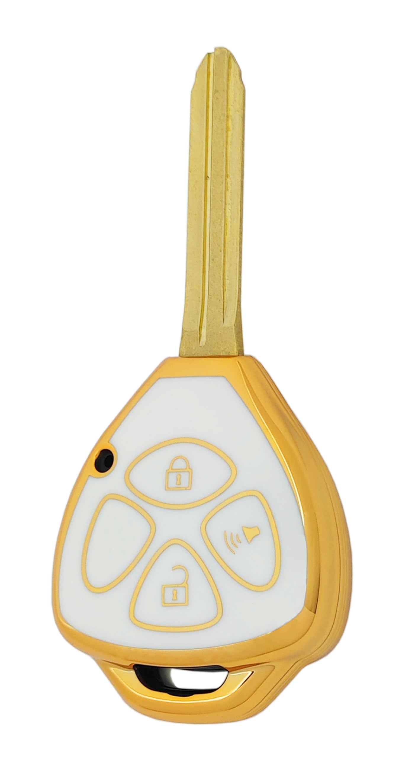 Arruweer Key Fob Cover Fit For Toyota 2008-2013 Avalon / 2007-2011 Camry / 2008-2013 Corolla / 2009-2014 Venza Keyless Entry Key