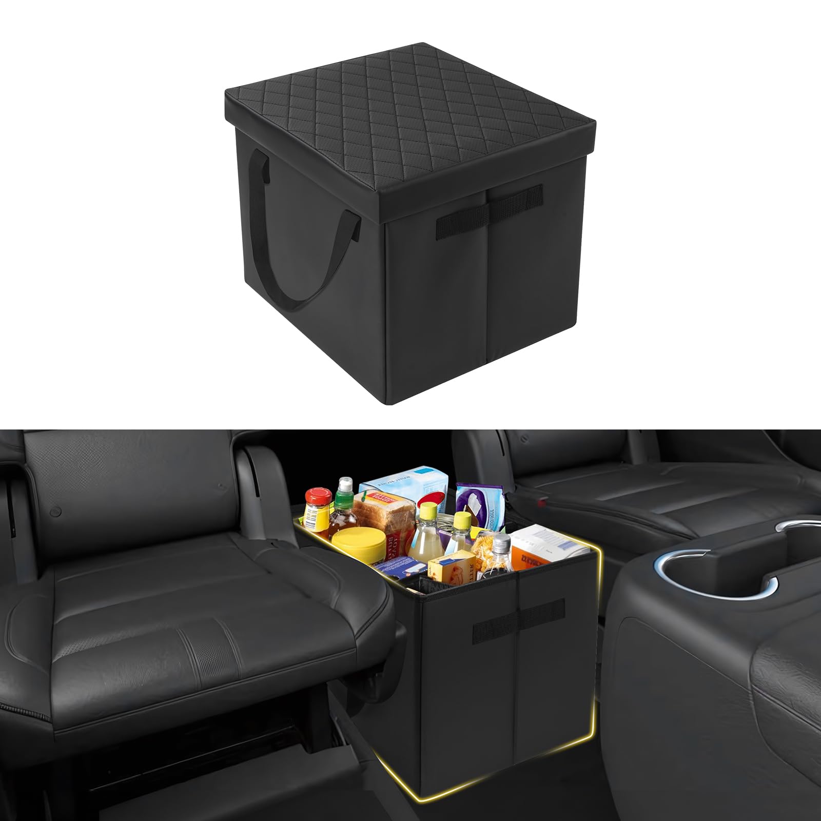 Mixsuper Liner Car Seat Organizer For Chevrolet Suburban 2021-2025, Console Organizer Backseat Box For Chevy Suburban, Dog Toy B