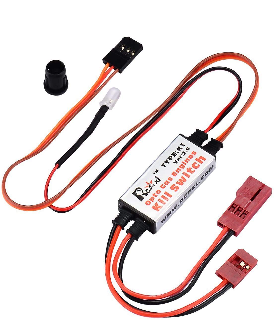 Opto Gas Engine Kill Switch Rcexl Kill Switch RC Gas Engine Flameout Ignition Cut Off Switch for RC Gasoline Airplane Engine wit