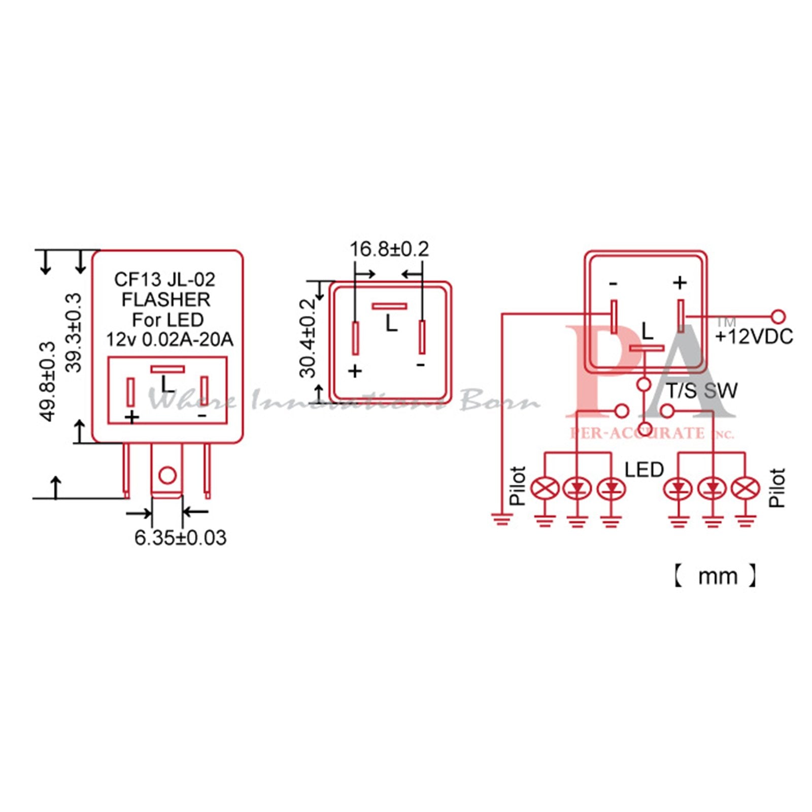 Pa Led Cf13 Led Flasher Relay 3-Pin Fix Blinker Error For Turn Signal Light Bulbs Ep34 Car Part