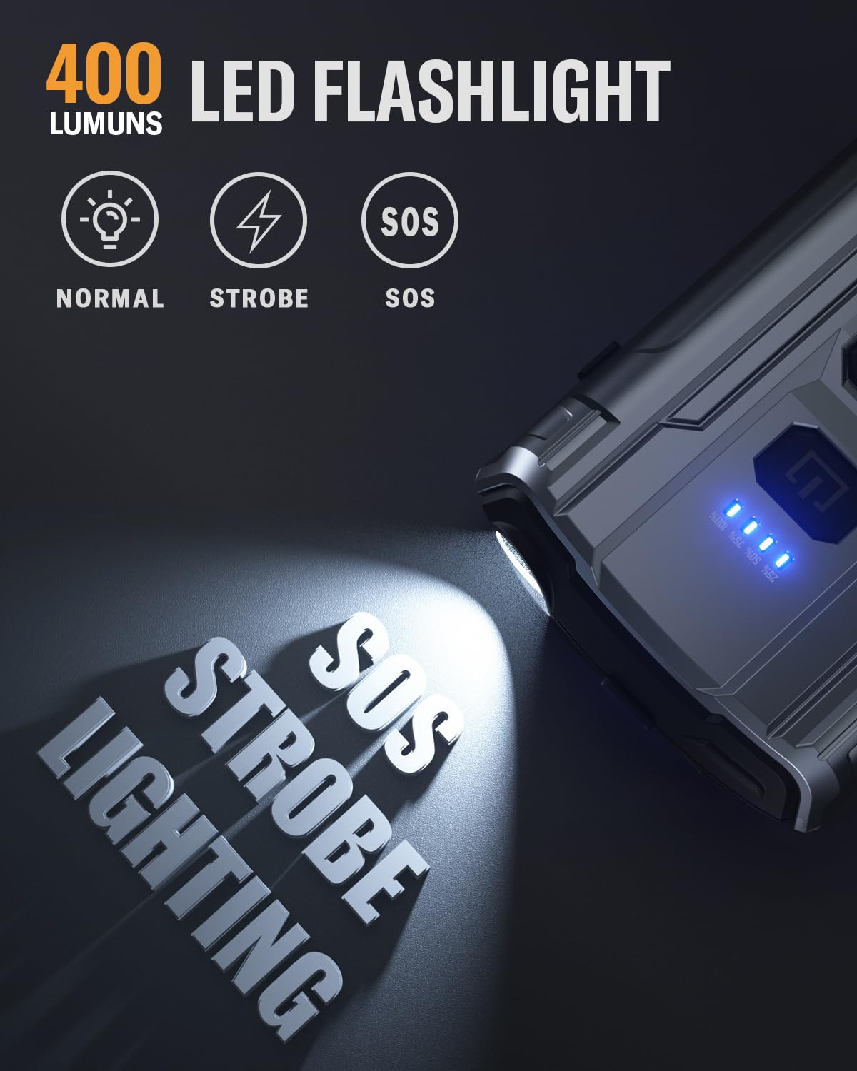 Gimfoom Jump Starter, 2000A Car Battery Jump Starter For Up To 9.0L Gas Or 7.5L Diesel Engines, 12V Portable Car Jump Starter Ba