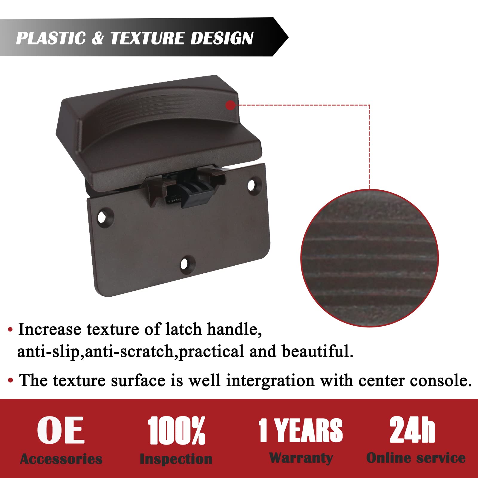 Tqponly Center Console Armrest Latch Compatible With 2013-2018 Dodge Ram 1500 2500 3500 4500 5500 Accessories Replaces 5Rq83Tx7A