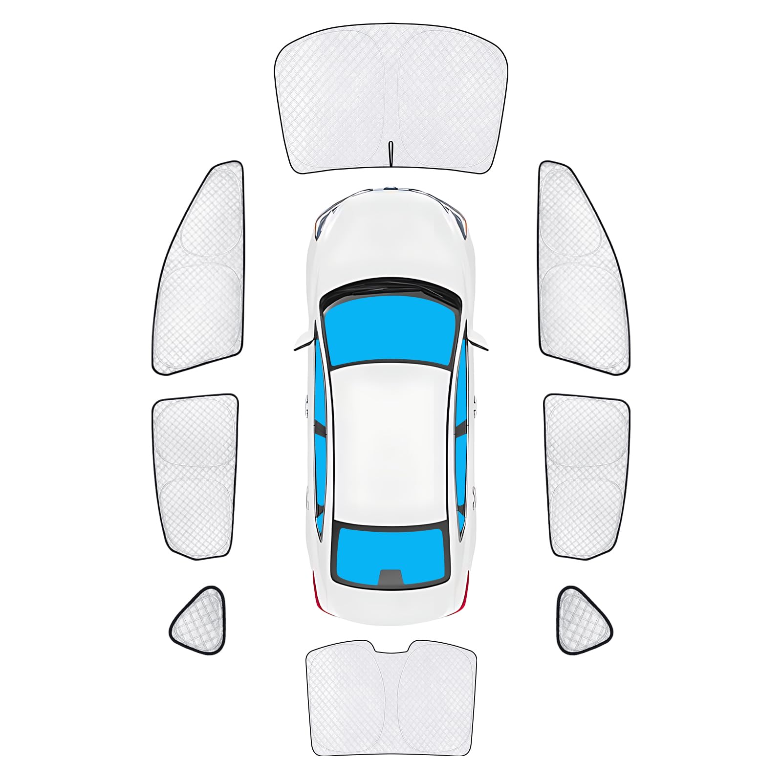 Kmf Windshield Sun Shade Replacement For Nissan Altima Accessories 2013-2018, Side Window Sun Shade Cover Sun Visor Shield Cover