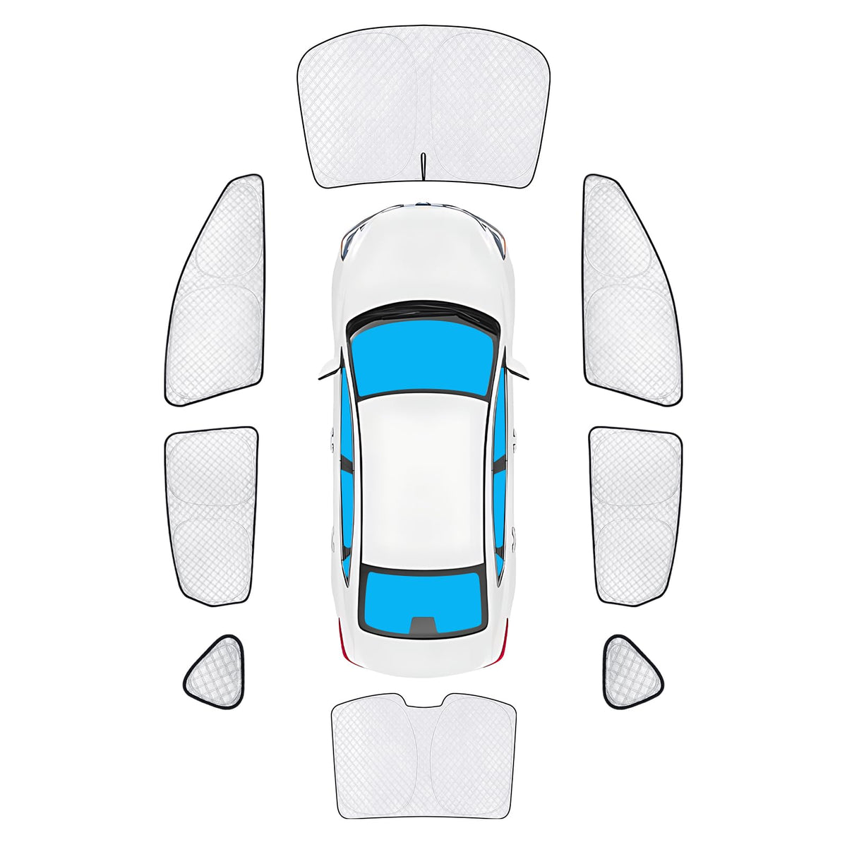Kmf Windshield Sun Shade Replacement For Nissan Altima Accessories 2013-2018, Side Window Sun Shade Cover Sun Visor Shield Cover
