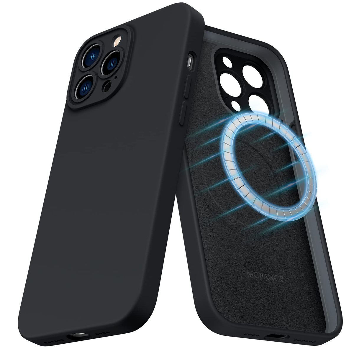 Mcfance Silicone Magnetic Case For Iphone 13 Pro Magsafe Case Silicone Phone Case With Microfiber Lining For Iphone 13 Pro 61 In