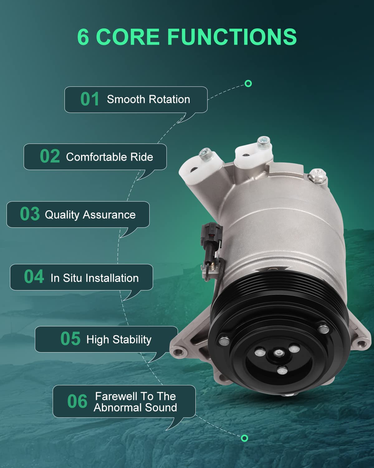 Scitoo Ac Compressor For Nissan Altima 3.5L 2002-2006 For Nissan Maximaa 3.5L 2003-2007 A/C Compressors With Clutch Rapid Coolin