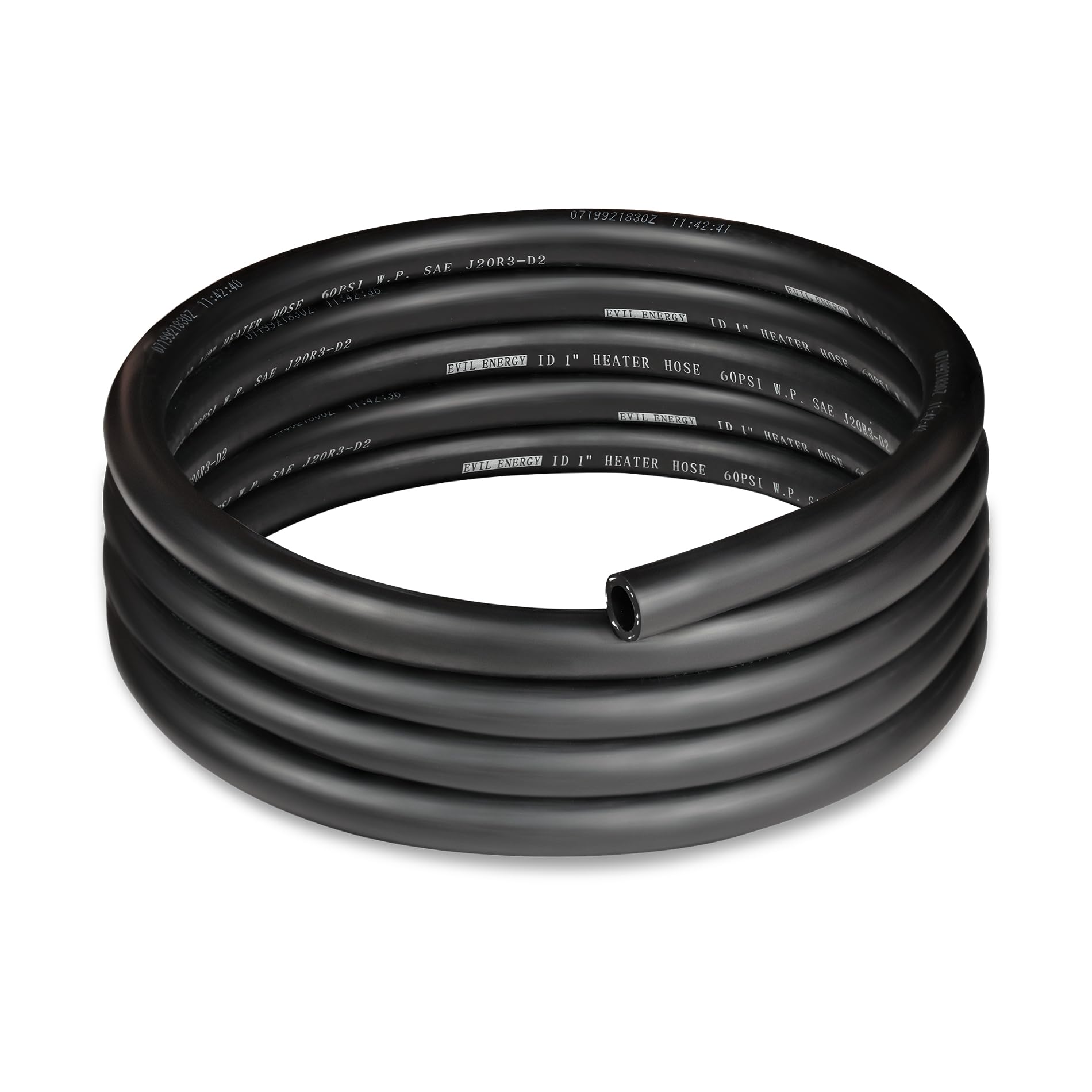 Evil Energy 1'' Heater Hose Coolant Radiator Straight 60Psi Sae 20R3 10Ft Black