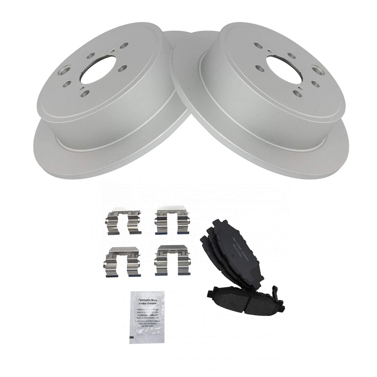 Trq Rear Brake Pad & Rotor Kit Brake Pads Brake Rotor Ceramic Premium G-Coated Compatible With 2009-2013 Subaru Forester 2008-20