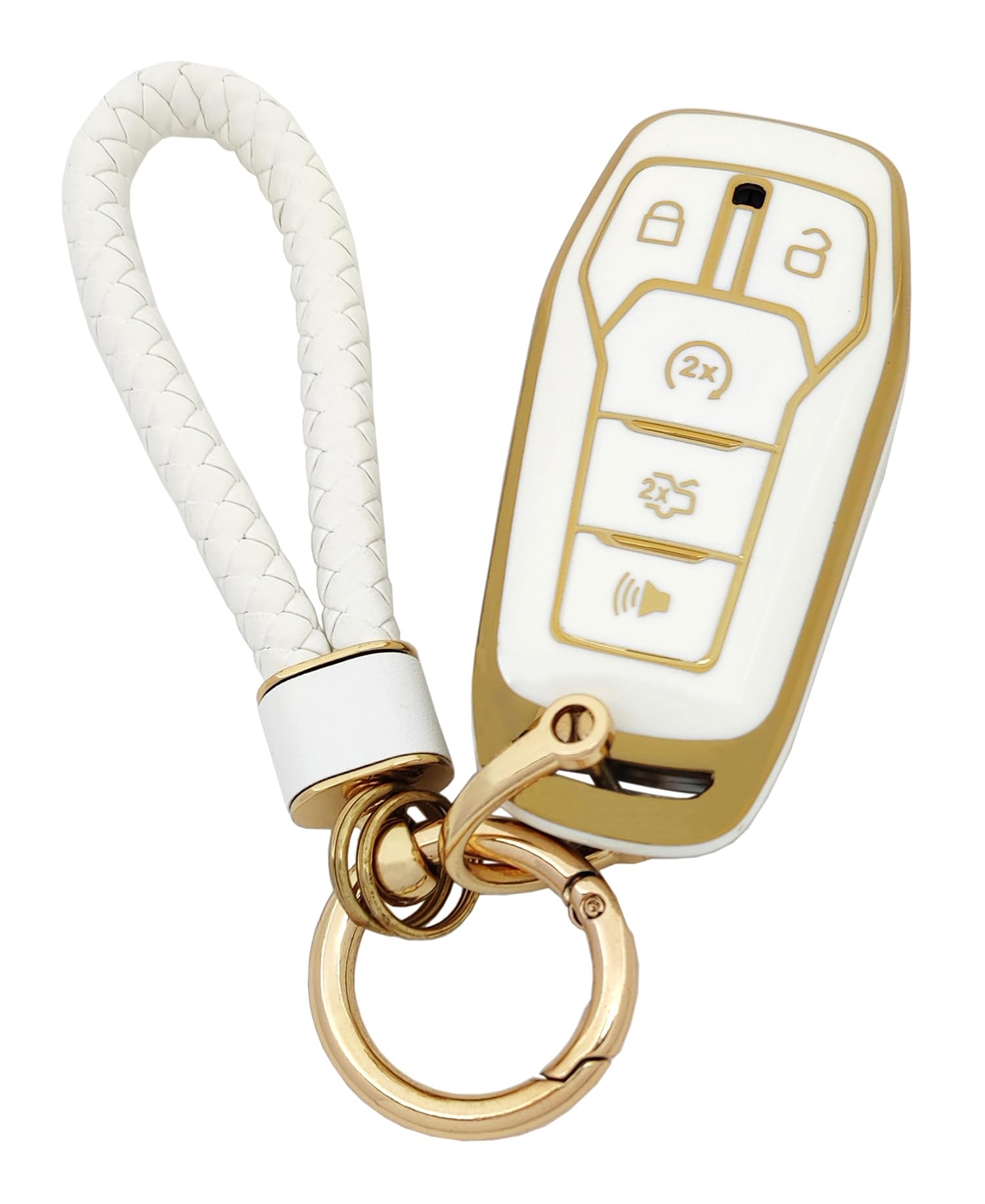 Arruweer Key Fob Cover For Ford Soft Tpu Smart Key Fob Case Holder Protector Compatiable With Ford Fusion Mustang F150 Edge Expl