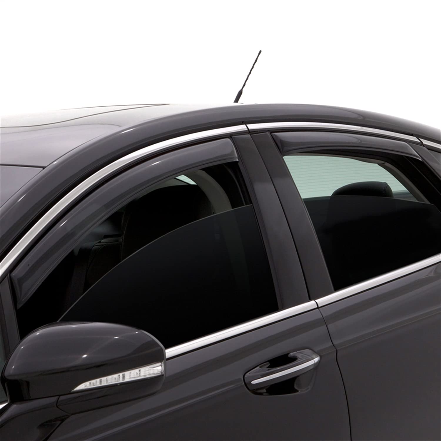Auto Ventshade [Avs] In-Channel Rain Guards For 2013 - 2017 Honda Accord Sedan, 4 Pcs. | Window Vent Visors - Smoke | 194535