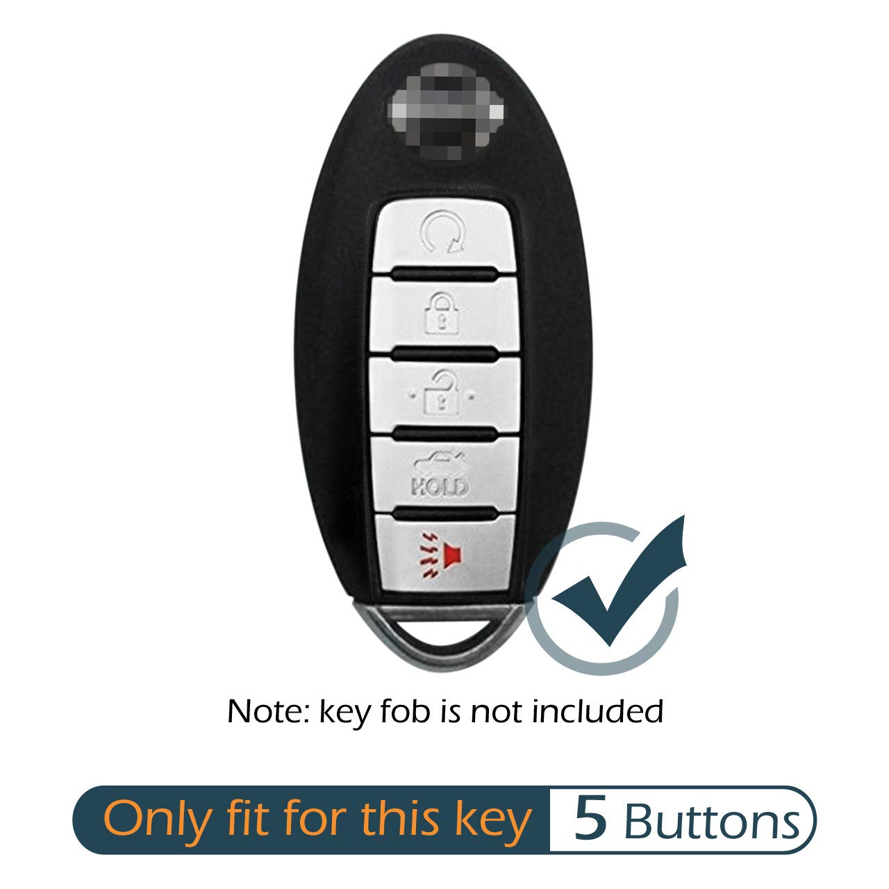 Gfdesign 2 Pcs Silicone Key Fob Cover Remote Case Keyless Protector Compatible With Nissan Altima Armada Maxima Murano Pathfinder Rogue Sedan Kr5S180144014 285E3-3Tp5A 5 Buttons