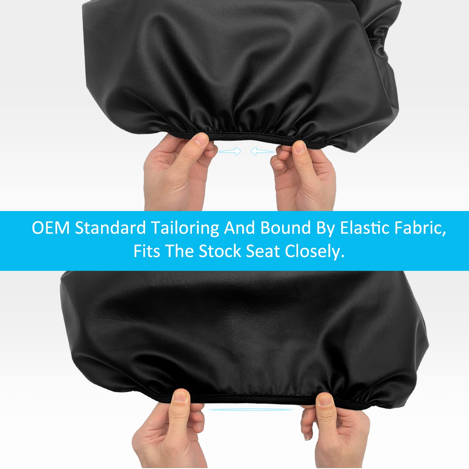 JAVIK Leather Seat Cover for Polaris Sportsman 300 400 450 500 600 700 800, Black, OEM# 2683434-070, Durable Protection 2005