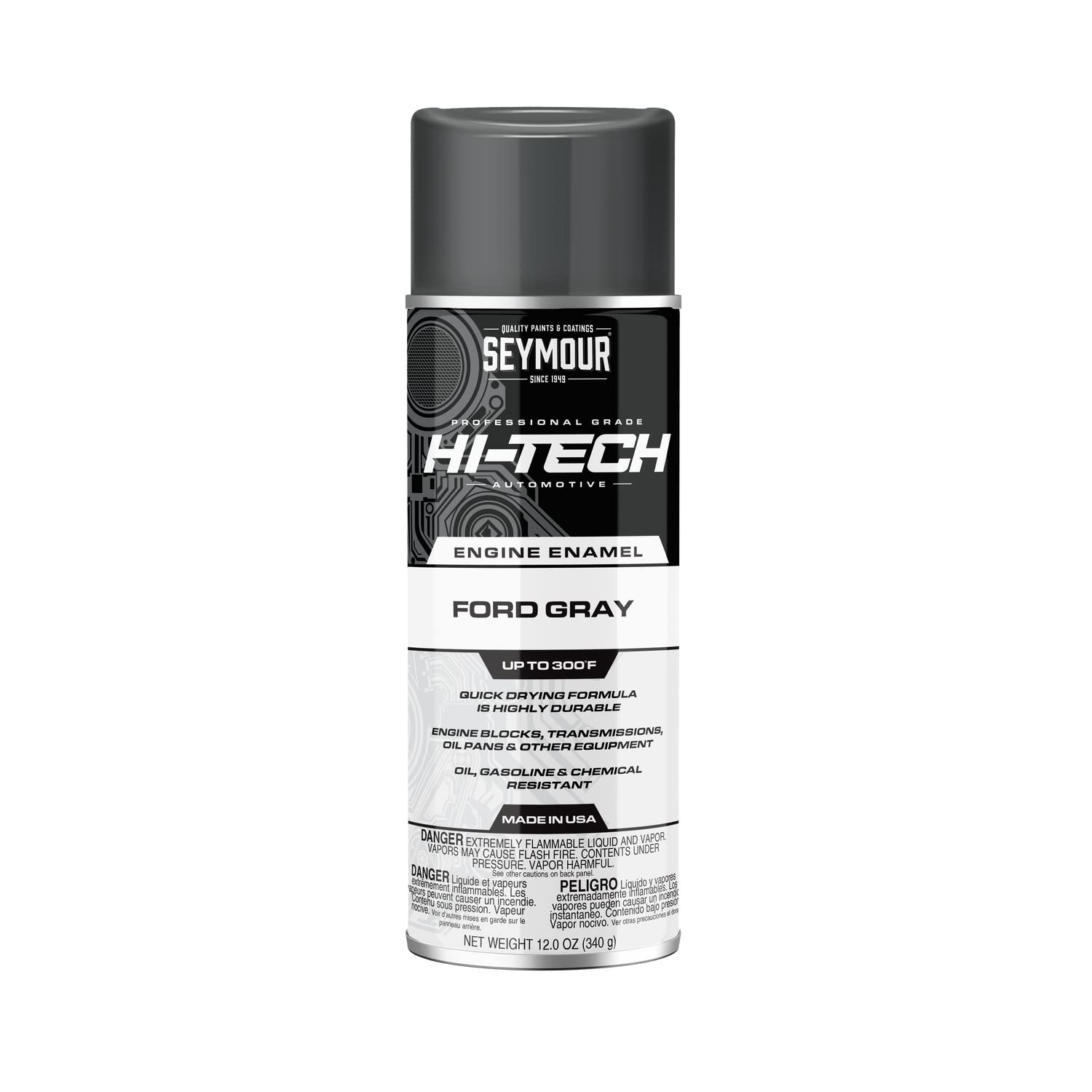 Seymour Paint En-43 Hi-Tech Engine Spray Paint, Ford Gray 12 Ounce (Pack Of 1)