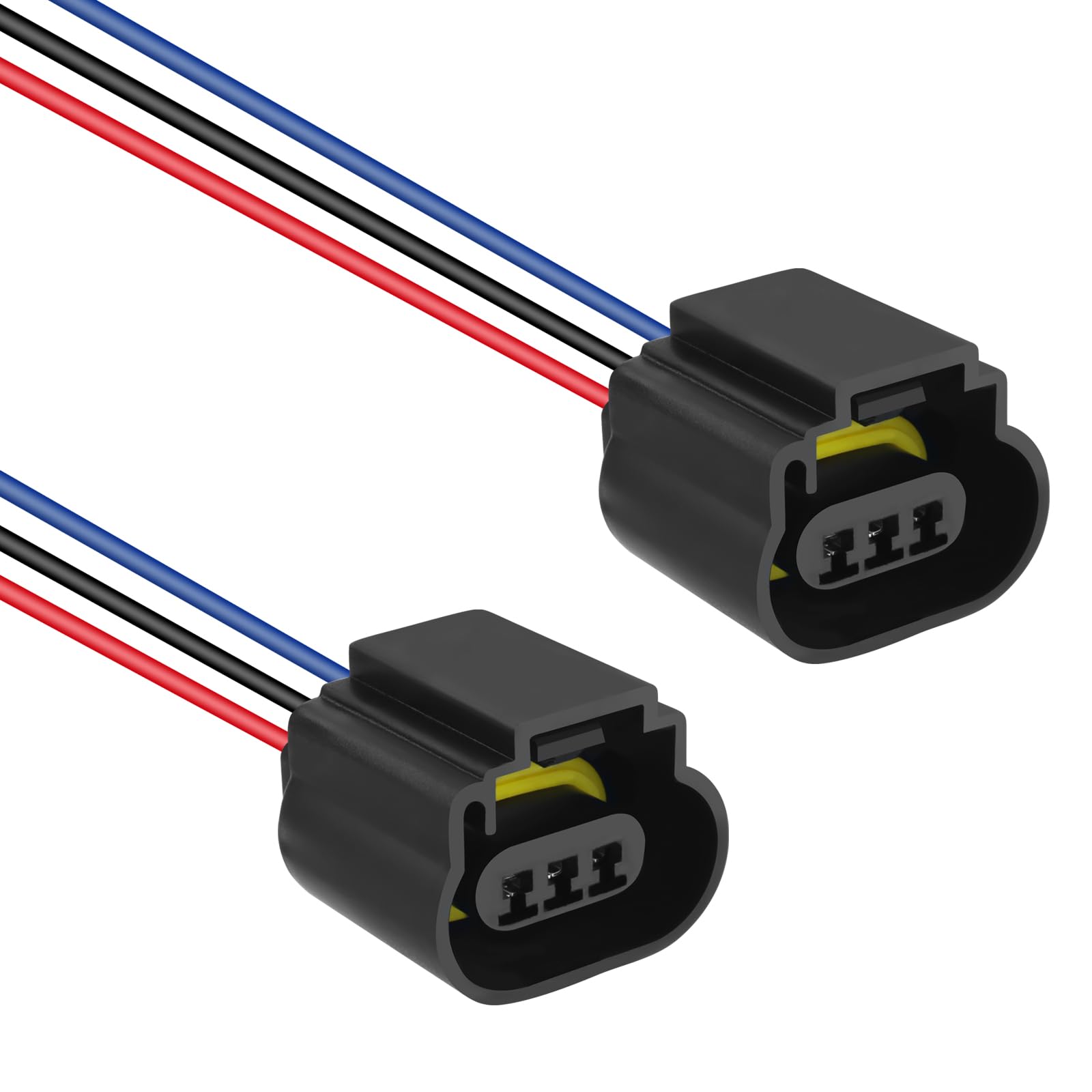 2PCS Female Headlight Connector for H13/9008 Bulb,Headlight Wiring Harness for Headlights or Fog Lights Use,Universal Headlight 