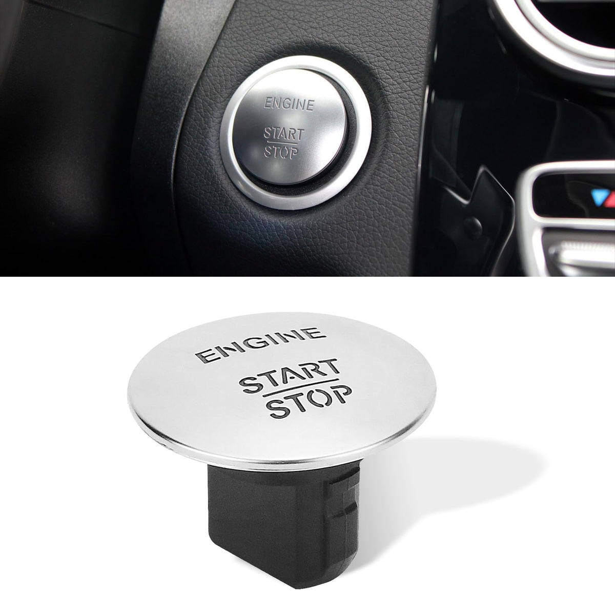 BINB ROAD Push Start Button 2215450714 Compatible with Mercedes Benz C300 CLA250 E350 GLA350 GLC300 ML350 S500 SL550 SLK250