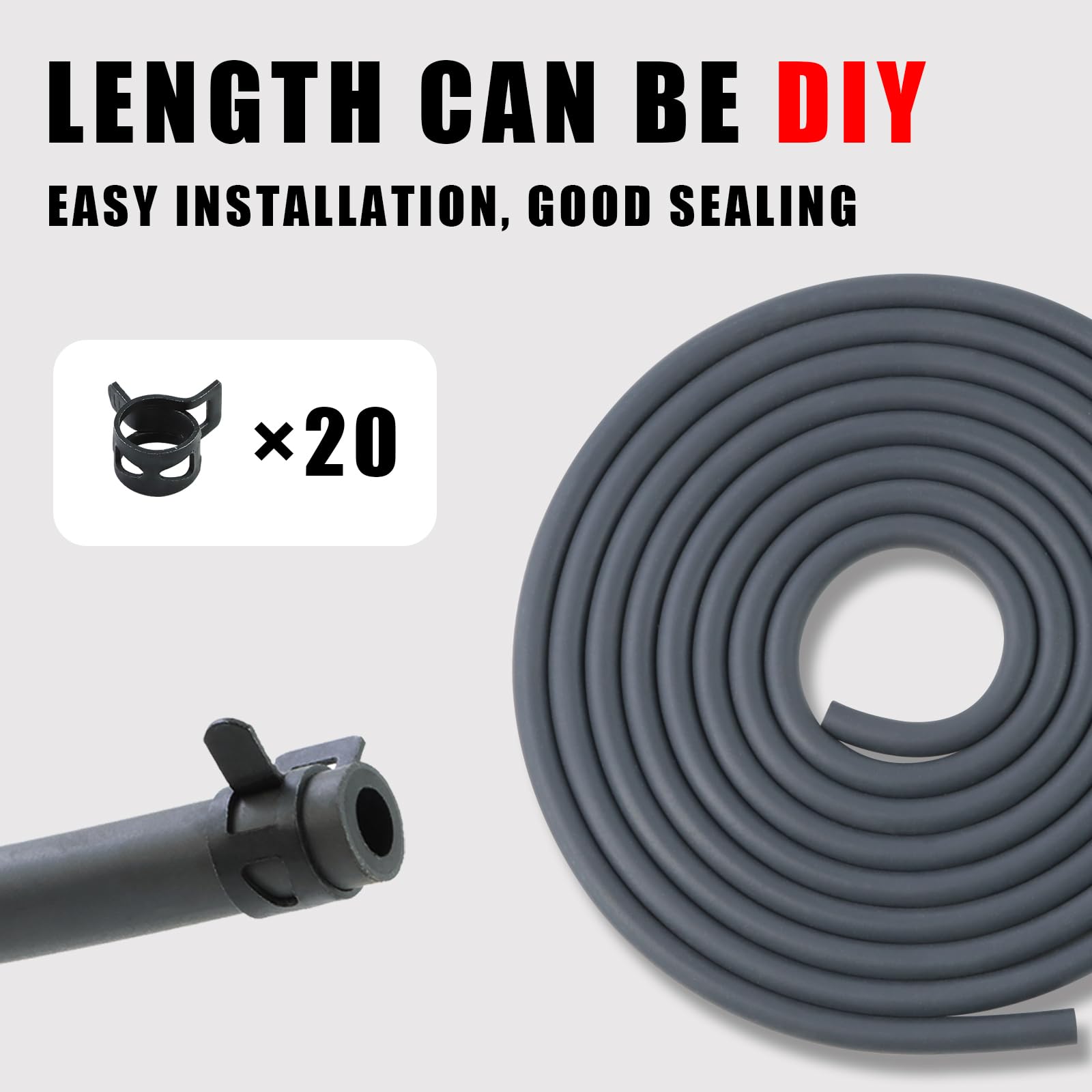 Kikite 10 Feet 1/4 Inch Id Fuel Line Hose Compatible With Briggs & Stratton Kohler Kawasaki Small Gas Diesel Engines Mowers And