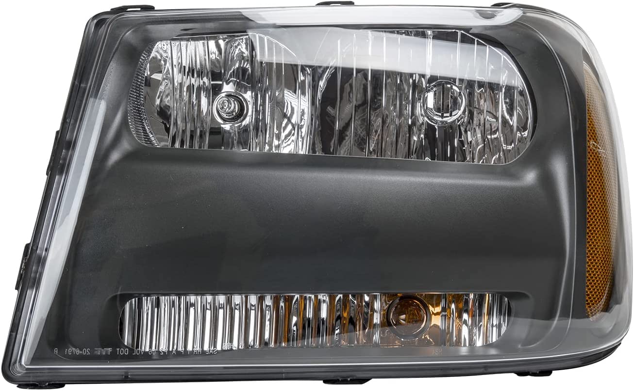 Headlight Assembly Compatible With Chevrolet Trailblazer 2006 2007 2008 2009 Lt, Trailblazer Ext Lt 2006 Right / Passenger Side Dot/Sae Compliant, Halogen Headlamps With Bulbs, 25970908 / Gm2503304